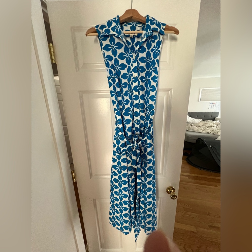 Boden Gorgeous Preppy Sleeveless Shirt Dress